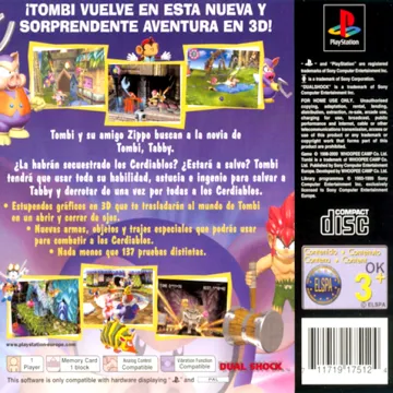 Tombi! 2 - Contra los cerdiablos (ES) box cover back